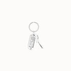 Sterling silver-plated key key-ring